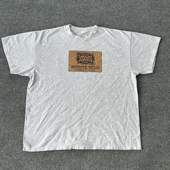 NFL Other - Vintage Super Bowl Shirt Mens XL XXXVIII Gray NFL Football Houston Texas‎ 2004